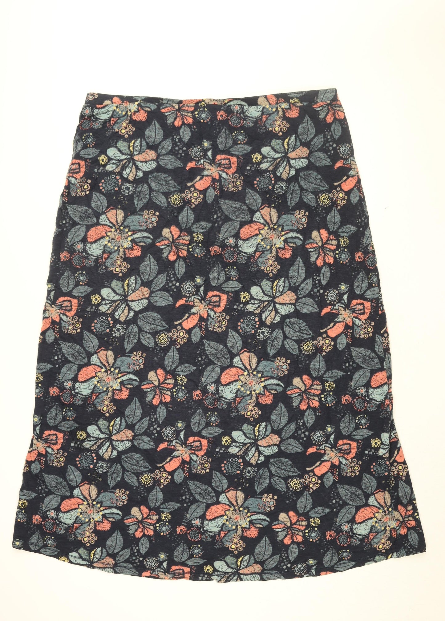 MANTARAY PRODUCTS Womens Blue Floral Cotton Swing Skirt Size 20