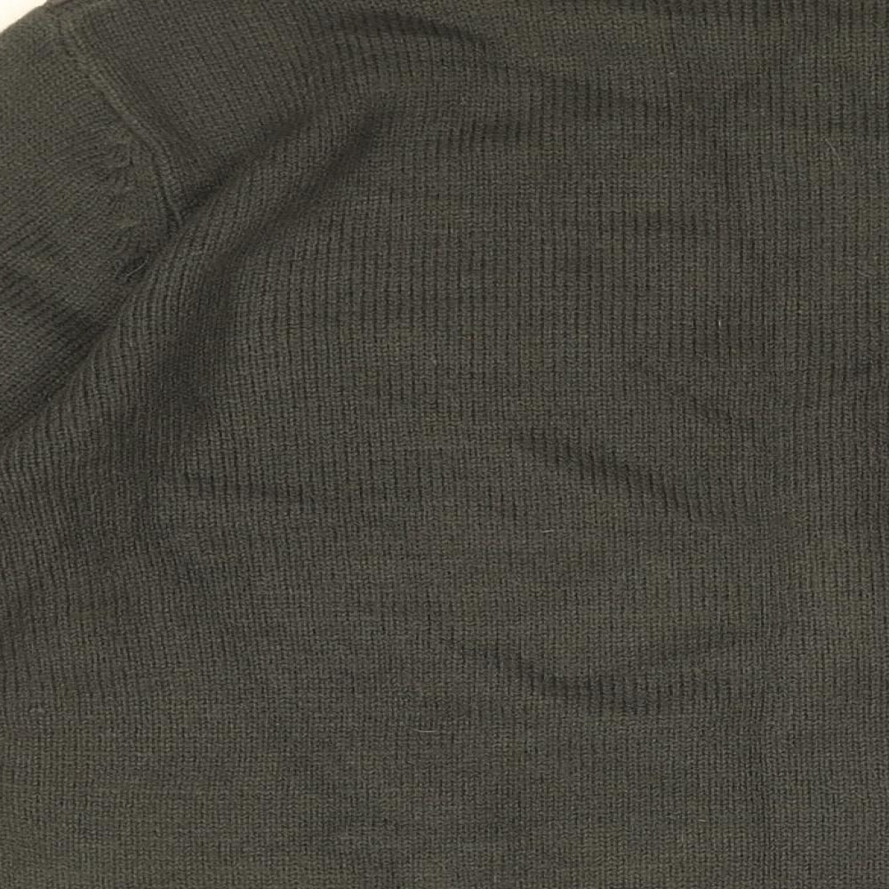 Workwear Mens Grey Round Neck Acrylic Pullover Jumper Size M Long Sleeve