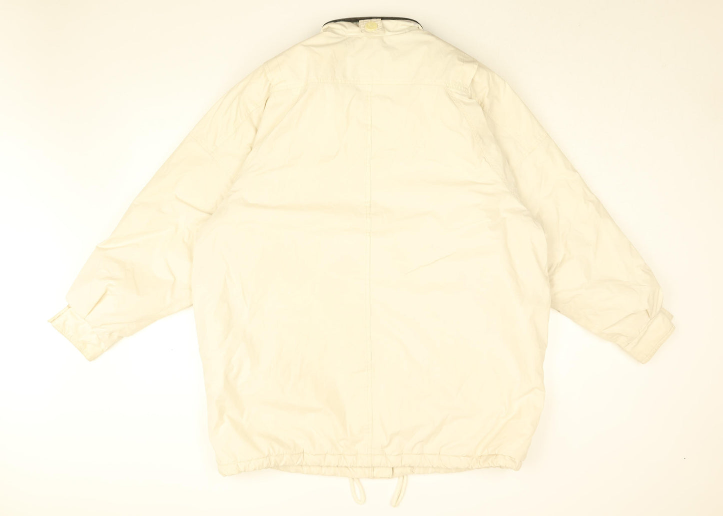 Towne Mens Ivory Overcoat Coat Size L Zip