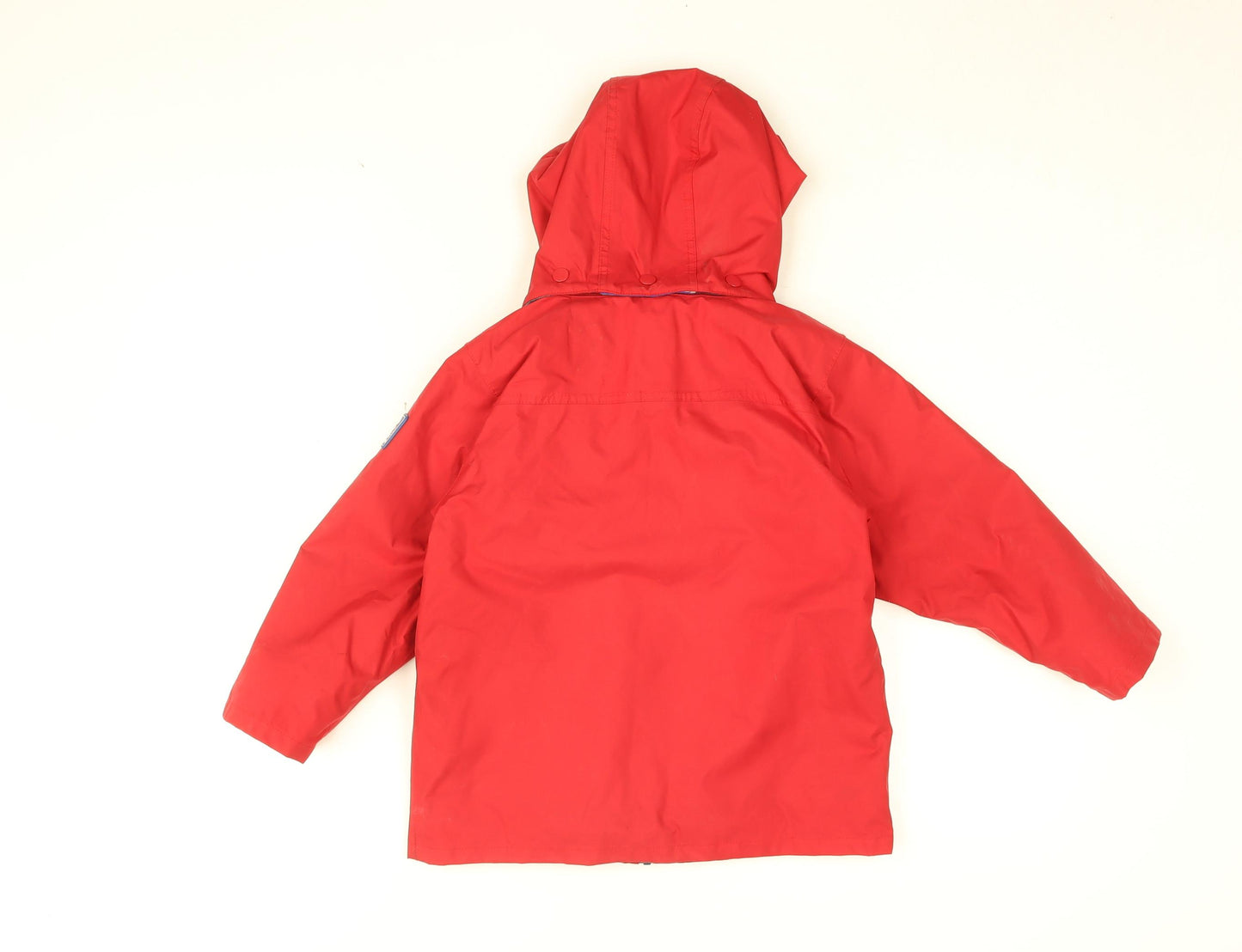 JoJo Maman Bébé Boys Red Rain Coat Coat Size 4-5 Years Zip
