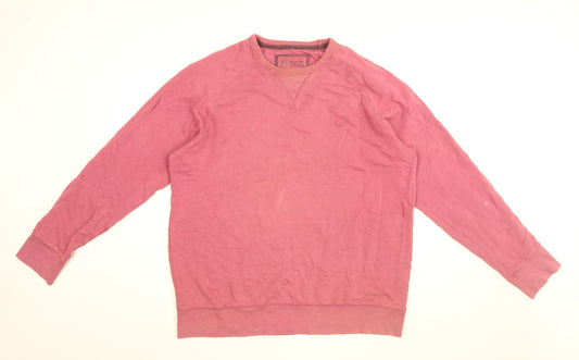 Fat Face Mens Pink Cotton Pullover Sweatshirt Size L