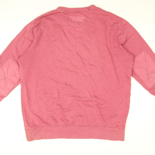 Fat Face Mens Pink Cotton Pullover Sweatshirt Size L