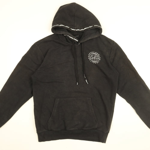 Couture Club Mens Black Cotton Pullover Hoodie Size L - Sport World