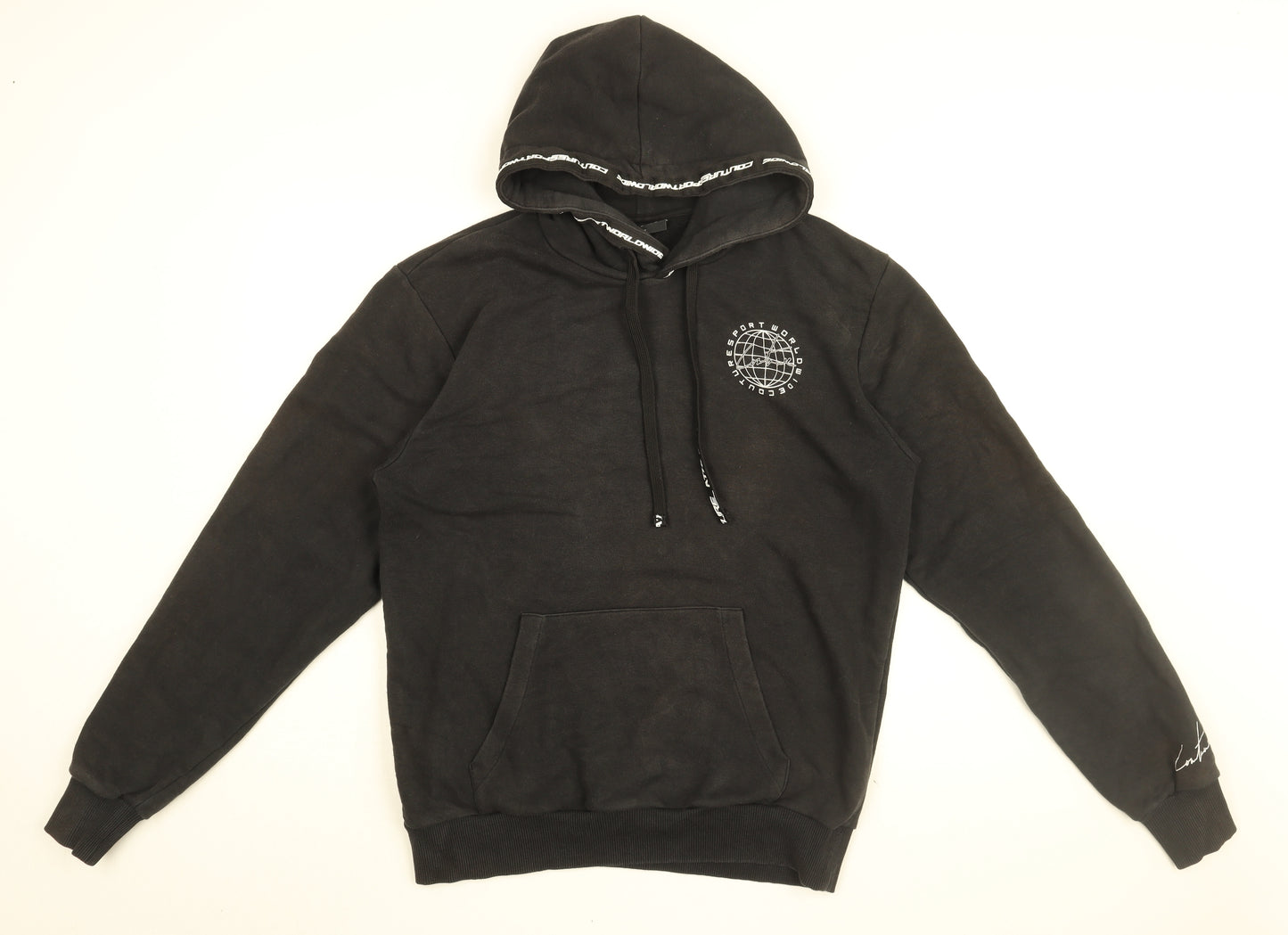 Couture Club Mens Black Cotton Pullover Hoodie Size L - Sport World