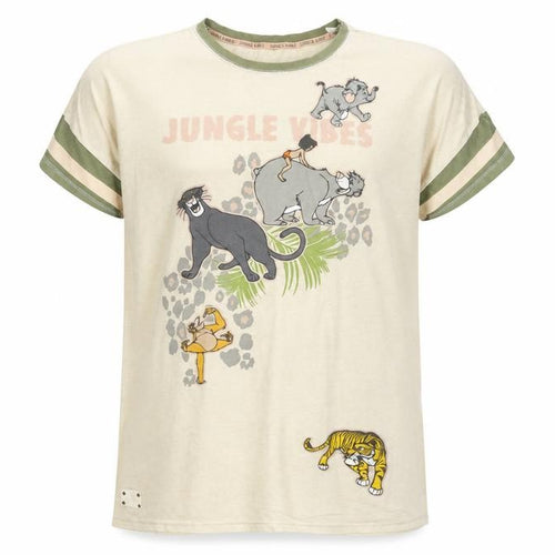 Disney Womens Beige Solid Polyester Top Dress Size XL - The Jungle Book, Jungle Vibes