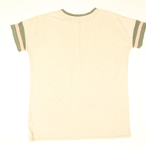 Disney Womens Beige Solid Polyester Top Dress Size XL - The Jungle Book, Jungle Vibes