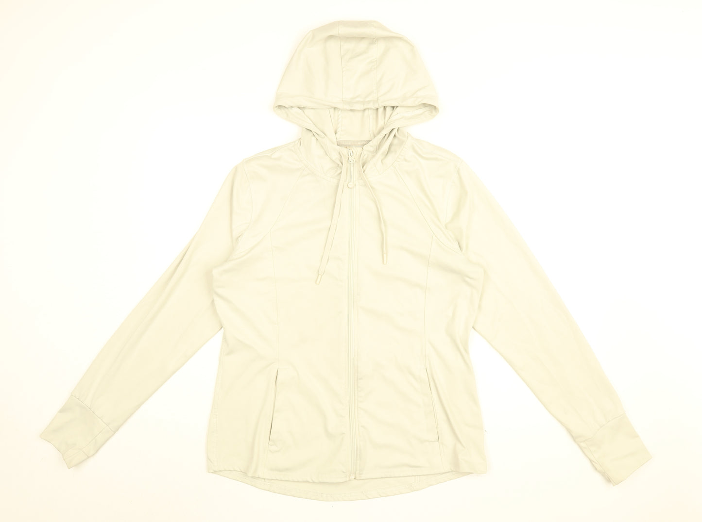 RBX Womens Grey Polyester Full Zip Hoodie Size L Zip