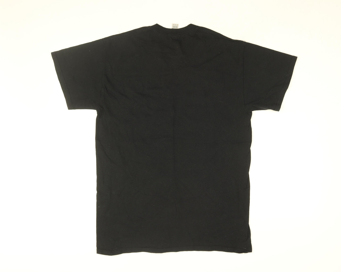 Gildan Mens Black Cotton T-Shirt Size M Round Neck - Ferodo