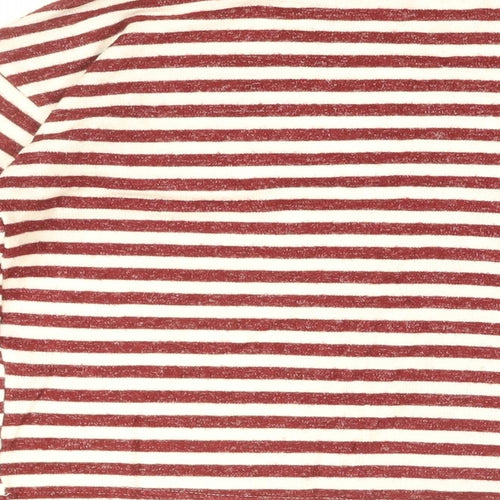 Harry Potter Womens Red Striped Viscose Top Pyjama Top Size 10 - Hogwarts Crest