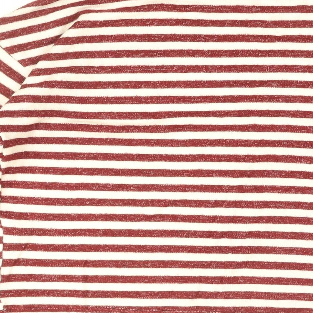 Harry Potter Womens Red Striped Viscose Top Pyjama Top Size 10 - Hogwarts Crest