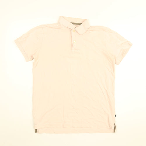 Gap Mens Pink Cotton Polo Size S Collared Button