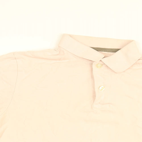 Gap Mens Pink Cotton Polo Size S Collared Button