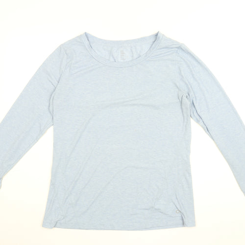 Gap Womens Blue Polyester Basic T-Shirt Size L Round Neck