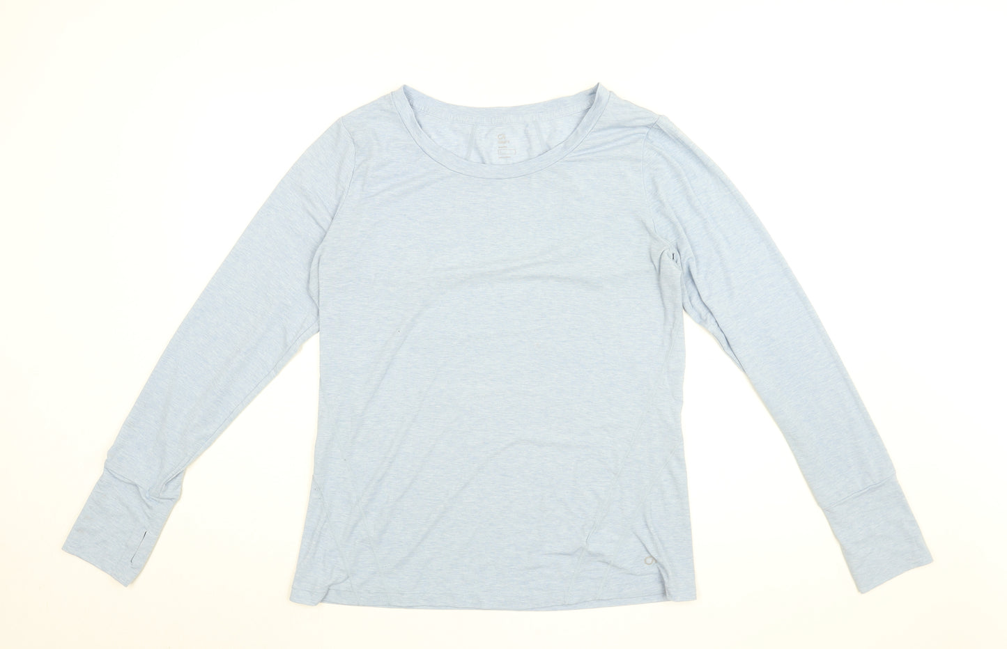 Gap Womens Blue Polyester Basic T-Shirt Size L Round Neck
