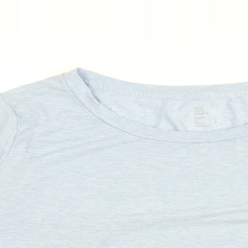 Gap Womens Blue Polyester Basic T-Shirt Size L Round Neck