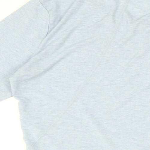 Gap Womens Blue Polyester Basic T-Shirt Size L Round Neck