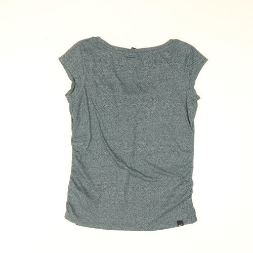Bench Womens Green Cotton Basic T-Shirt Size L Round Neck - Bench Logo