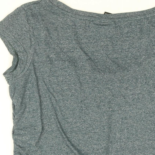 Bench Womens Green Cotton Basic T-Shirt Size L Round Neck - Bench Logo