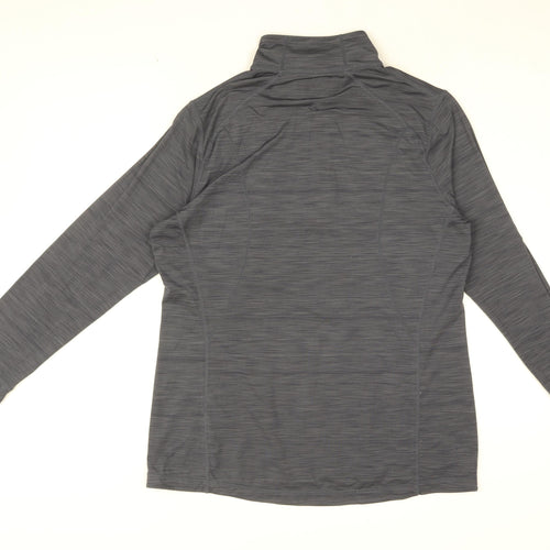 Kirkland Womens Grey Polyester Basic T-Shirt Size L High Neck