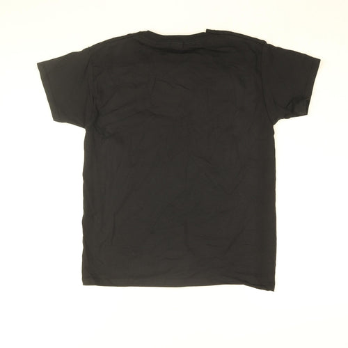 Michael Jackson Boys Black Cotton Basic T-Shirt Size 9-10 Years Round Neck Pullover - Michael Jackson Print