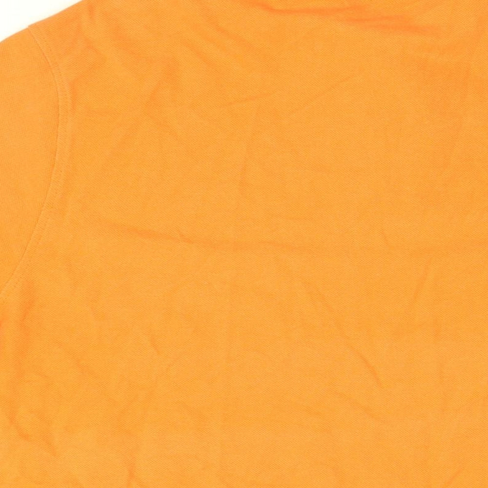 Twisted Soul Mens Orange Cotton Polo Size XL Collared Button