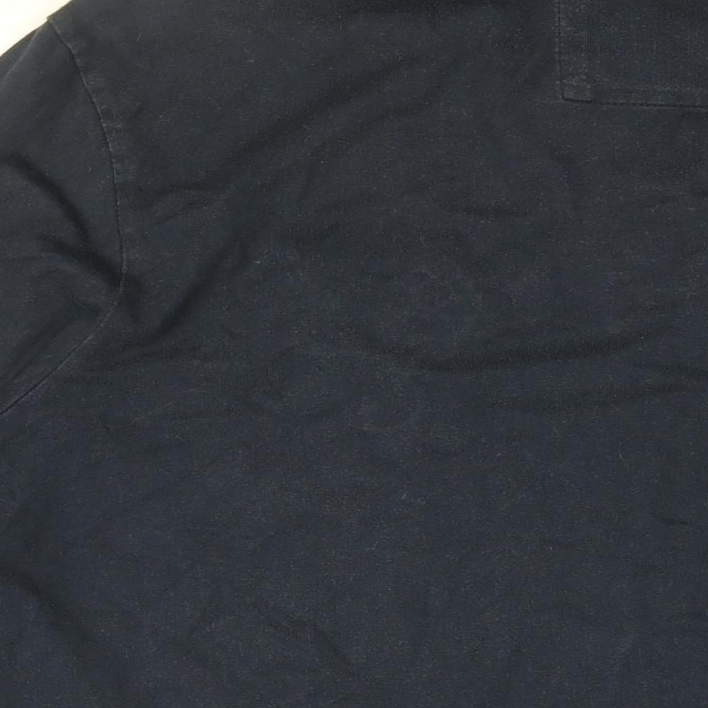 Howick Mens Blue Cotton Polo Size XL Collared Button