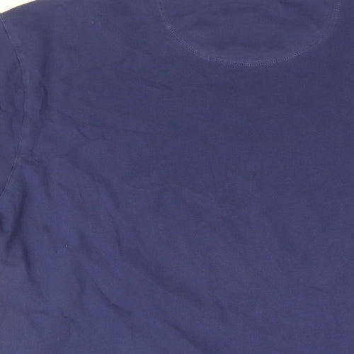 US Polo Assn. Mens Blue Cotton T-Shirt Size XL Round Neck - US Polo Assn Logo