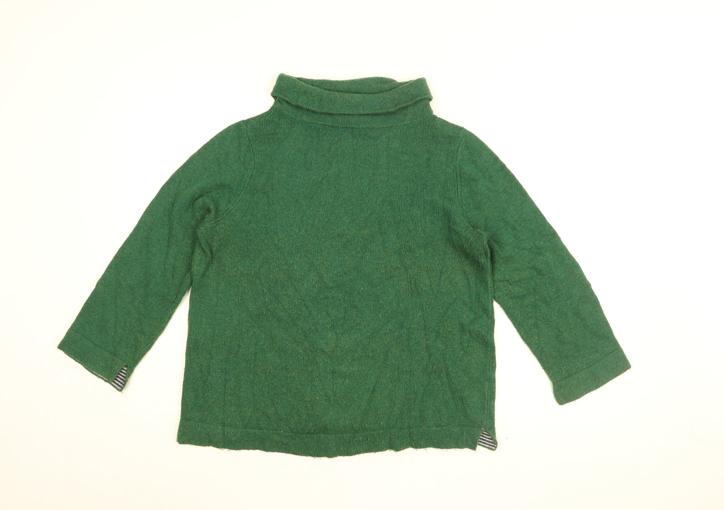 Seasalt Womens Green Roll Neck Viscose Pullover Jumper Size 14