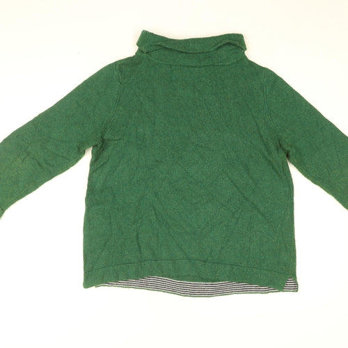 Seasalt Womens Green Roll Neck Viscose Pullover Jumper Size 14