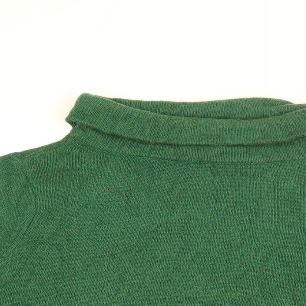 Seasalt Womens Green Roll Neck Viscose Pullover Jumper Size 14