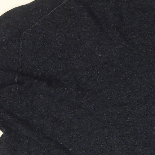 HUGO BOSS Womens Blue V-Neck Polyamide Pullover Jumper Size L
