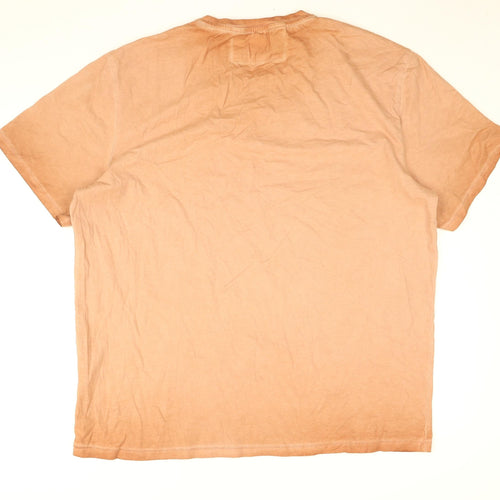 ONLY & SONS Mens Orange Cotton T-Shirt Size XL Round Neck