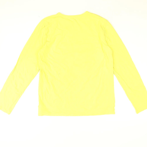 Gap Boys Yellow Cotton Basic T-Shirt Size 2XL Round Neck Pullover - Snowboarding