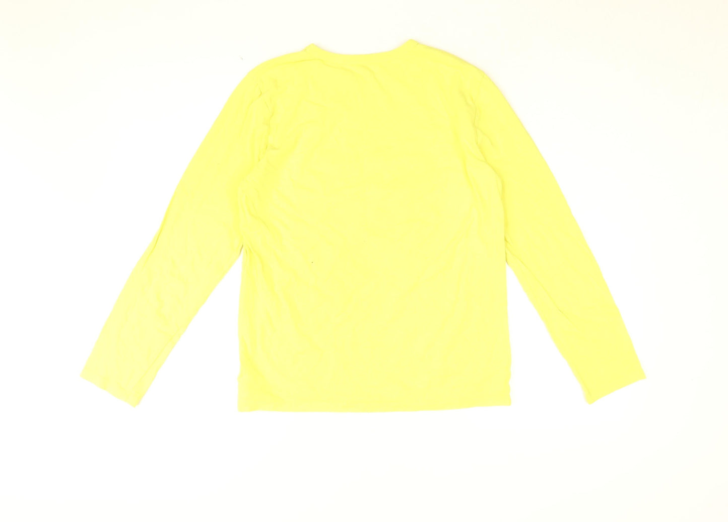 Gap Boys Yellow Cotton Basic T-Shirt Size 2XL Round Neck Pullover - Snowboarding