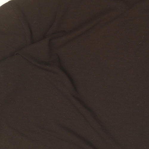 Rohan Womens Brown Cotton Basic T-Shirt Size L V-Neck