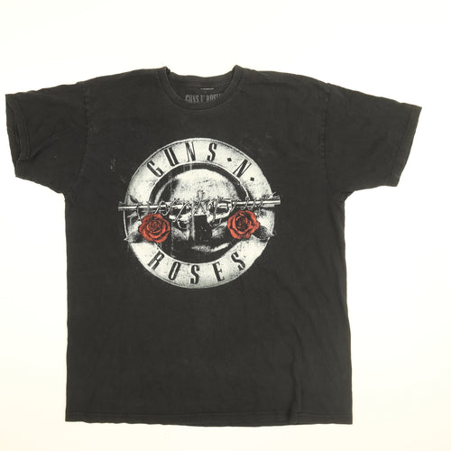 Guns N' Roses Mens Black Cotton T-Shirt Size XL Round Neck - Guns'N'Roses