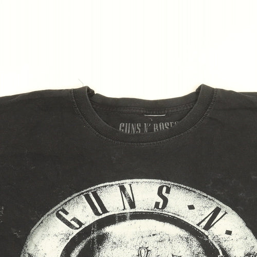 Guns N' Roses Mens Black Cotton T-Shirt Size XL Round Neck - Guns'N'Roses