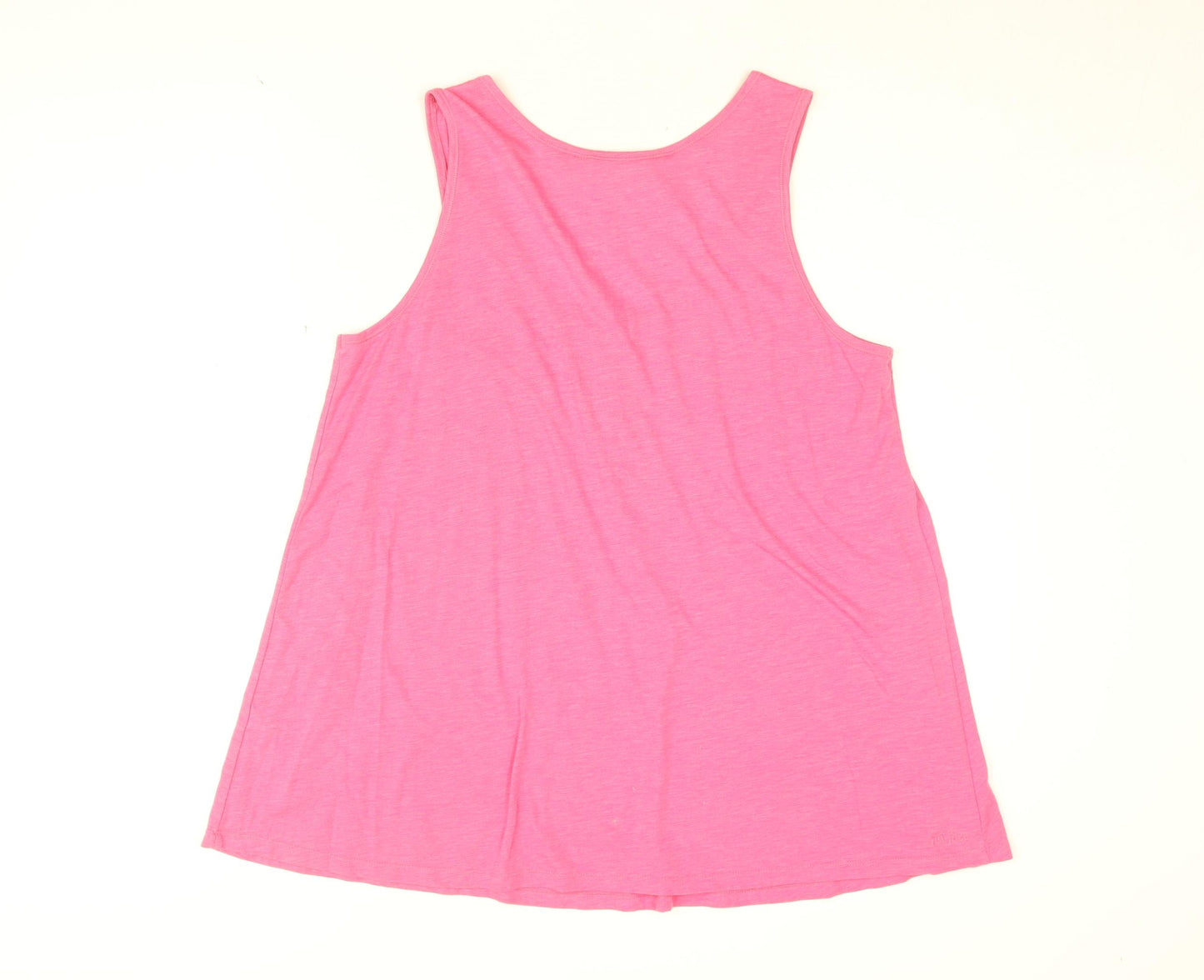 Fat Face Womens Pink Cotton Basic Tank Size 16 Scoop Neck