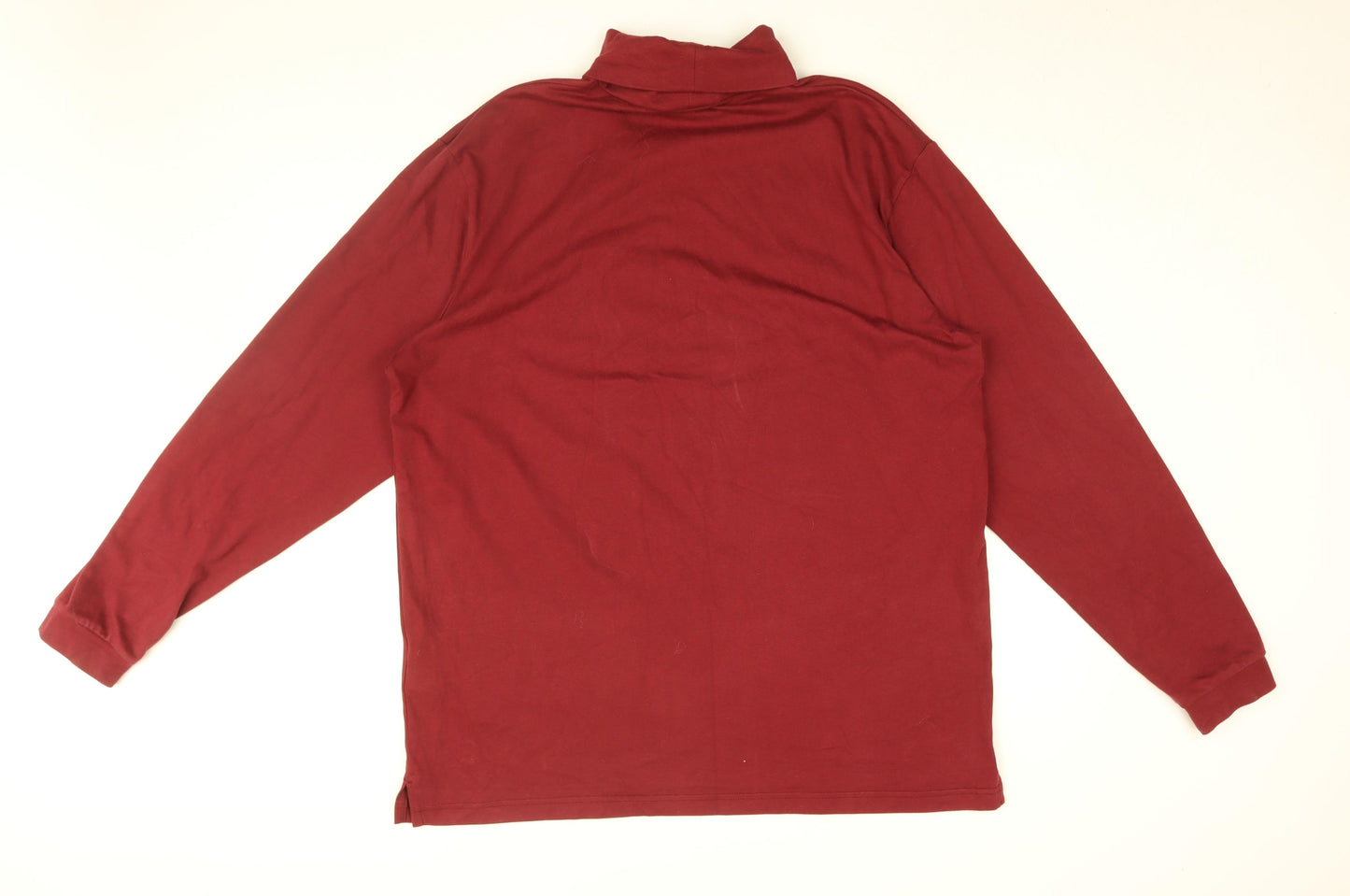 Nike Mens Red Cotton T-Shirt Size XL Roll Neck