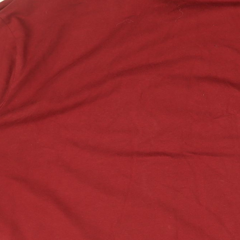 Nike Mens Red Cotton T-Shirt Size XL Roll Neck