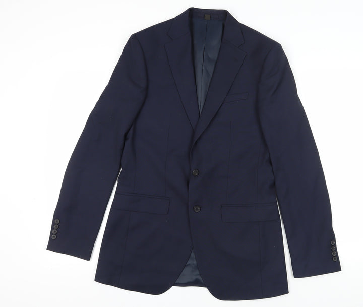Marks & Spencer Blue Regular Fit Blazer - M