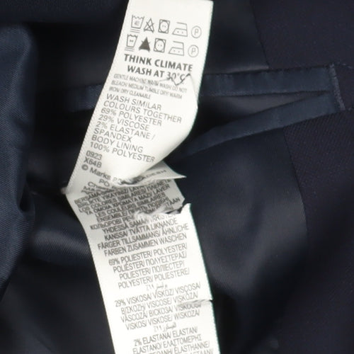 Marks & Spencer Blue Regular Fit Blazer - M
