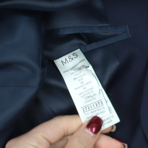 Marks & Spencer Blue Regular Fit Blazer - M