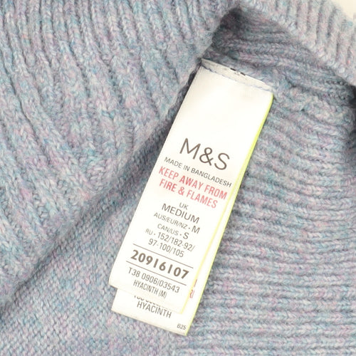Marks and Spencer Blue Acrylic Jumper, M, Crew Neck