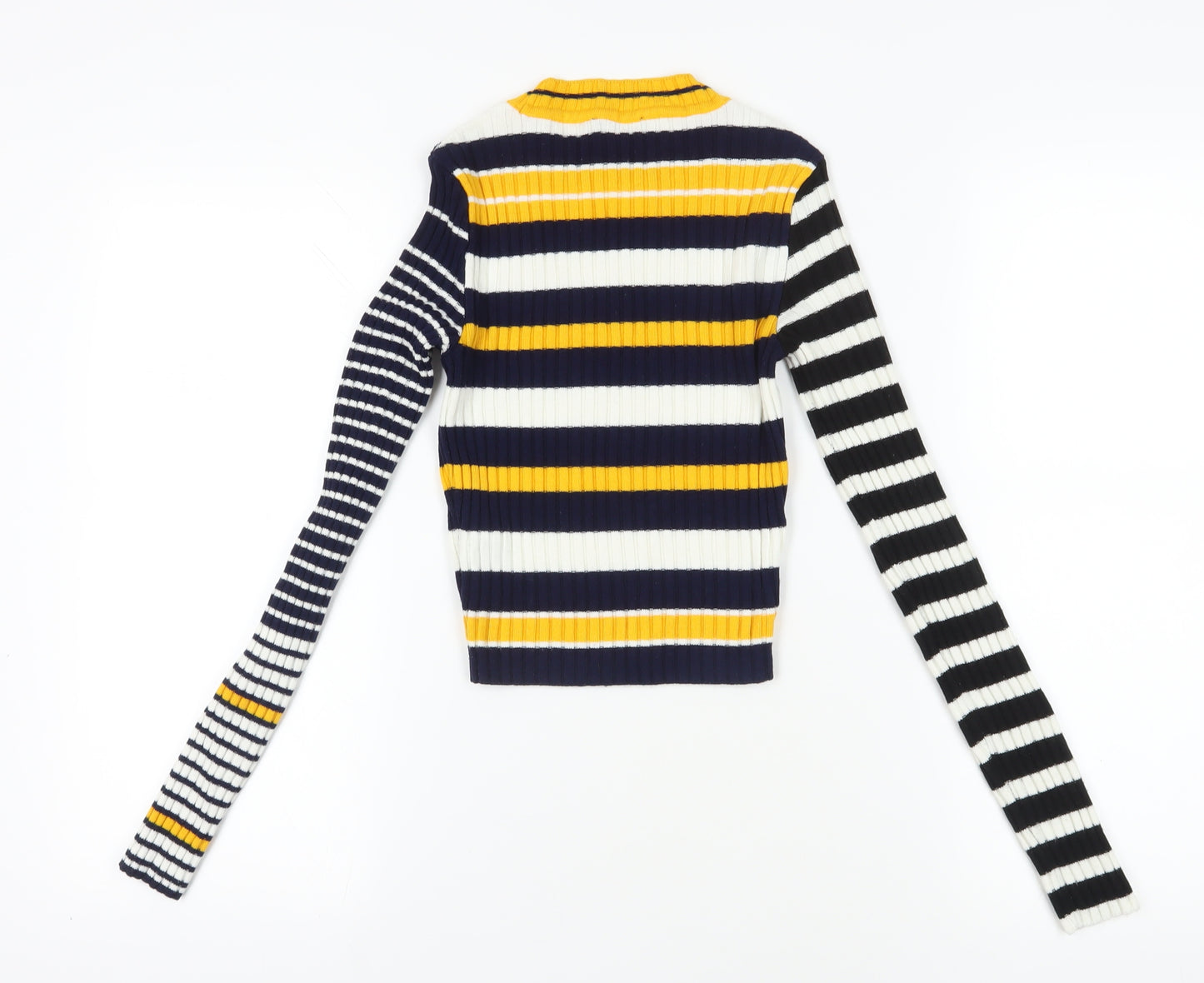 Topshop Multicoloured Striped Pullover Jumper, Size 8