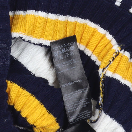 Topshop Multicoloured Striped Pullover Jumper, Size 8