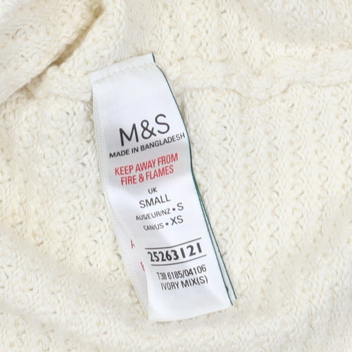 Marks and Spencer Ivory Knit Jumper Crew Neck S