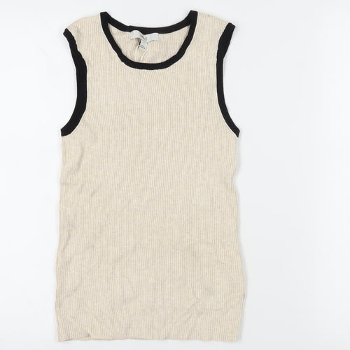 Marks and Spencer Beige Sleeveless Tank, Size 12