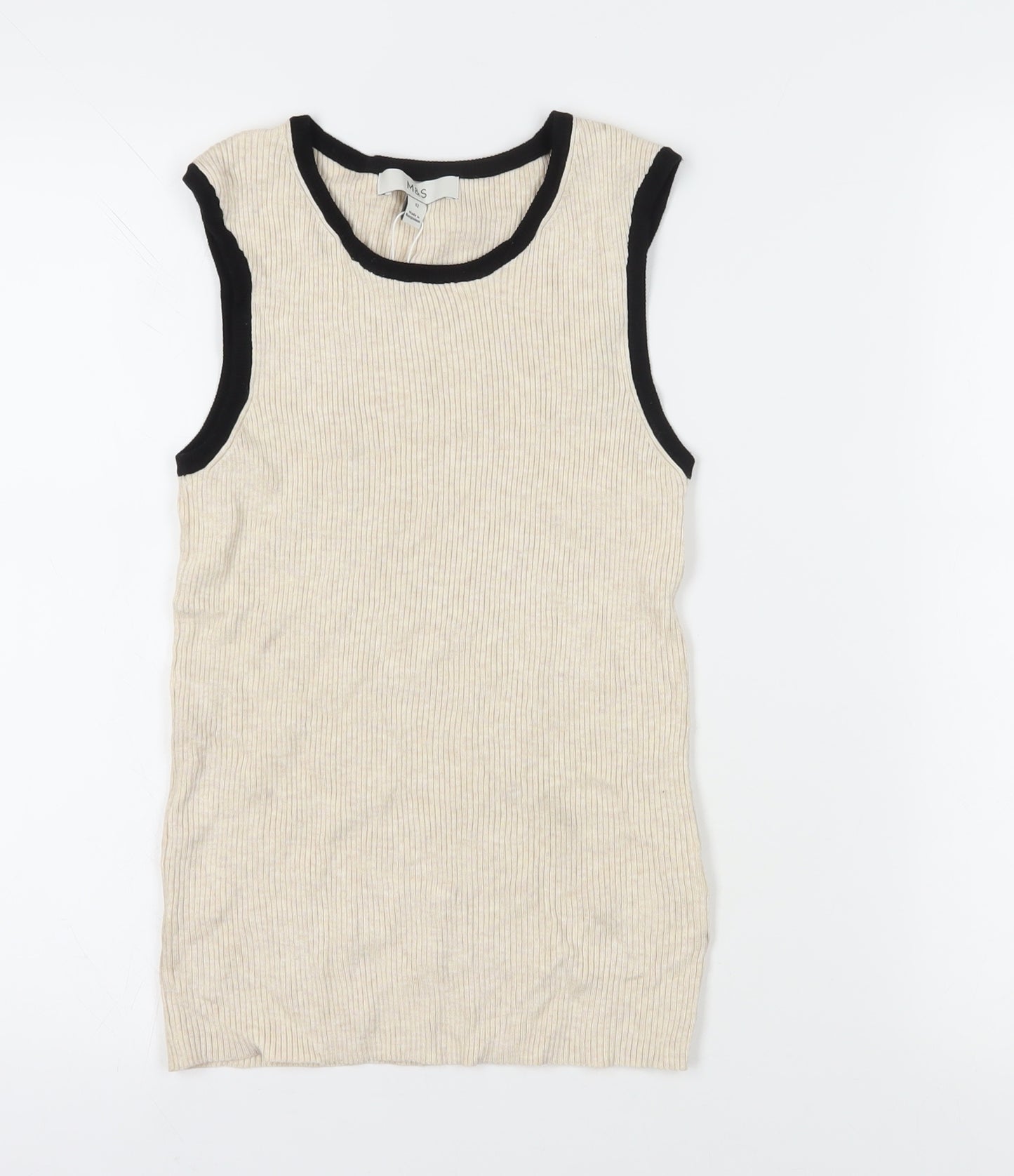 Marks and Spencer Beige Sleeveless Tank, Size 12