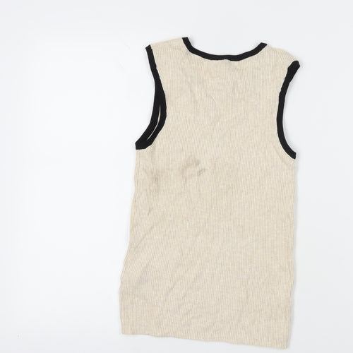 Marks and Spencer Beige Sleeveless Tank, Size 12
